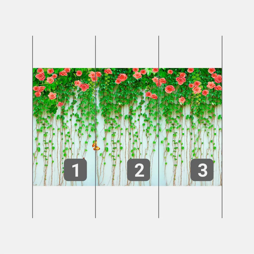 Фото 3 Фотообои флизелиновые Первое ателье 300x190 см Ползущие растения с цветками pw95666-3 Фото 3 Фотообои флизелиновые Первое ателье 300x190 см Ползущие растения с цветками pw95666-3