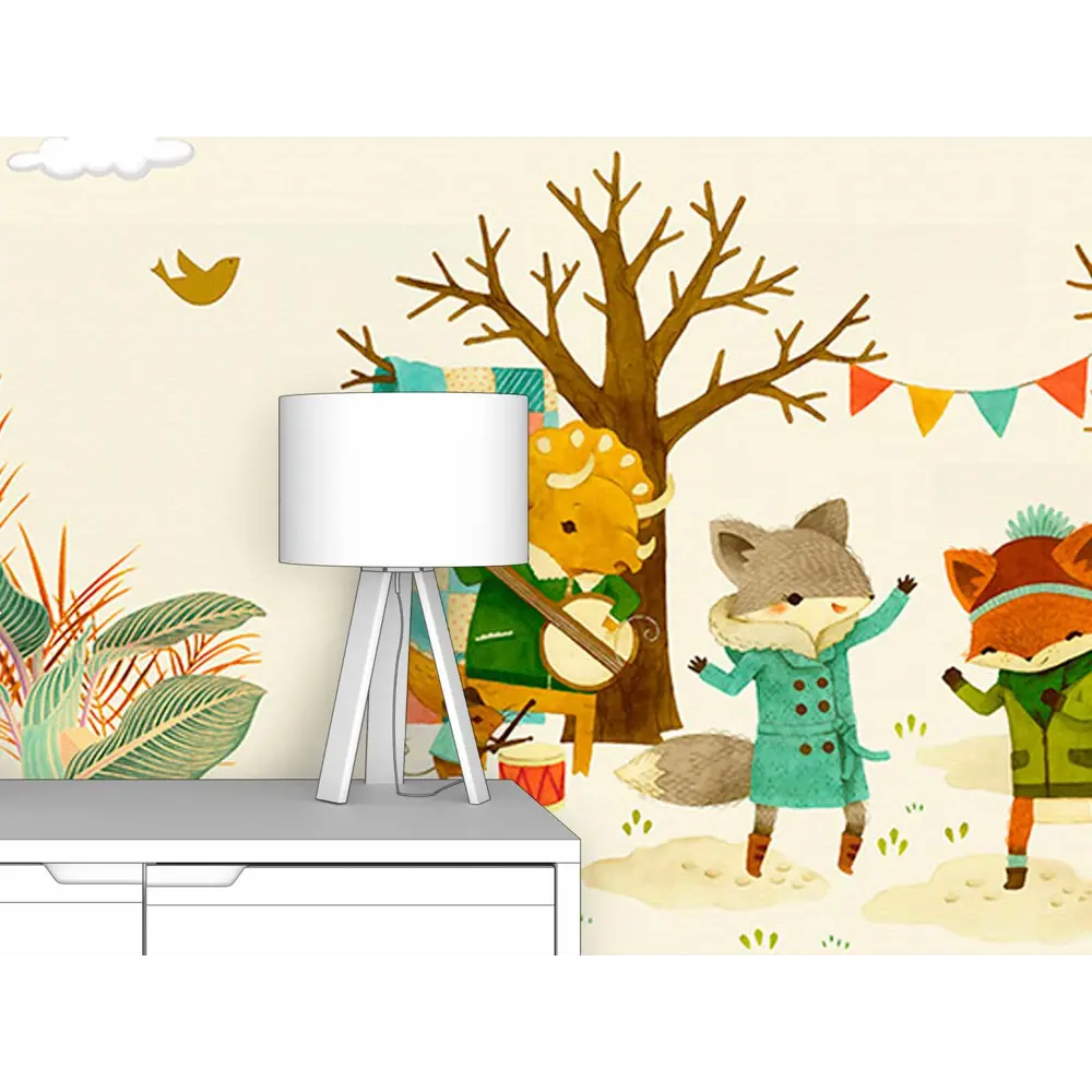 Фото 2 Фотообои флизелиновые Первое ателье 400x250 см Ансамбль из лисят pw96687-4 Фото 2 Фотообои флизелиновые Первое ателье 400x250 см Ансамбль из лисят pw96687-4