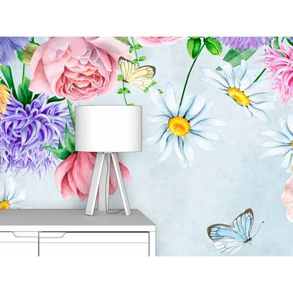 Фото 2 Фотообои флизелиновые Первое ателье 400x270 см Композиция из веселеньких цветов pw96787-4 Фото 2 Фотообои флизелиновые Первое ателье 400x270 см Композиция из веселеньких цветов pw96787-4