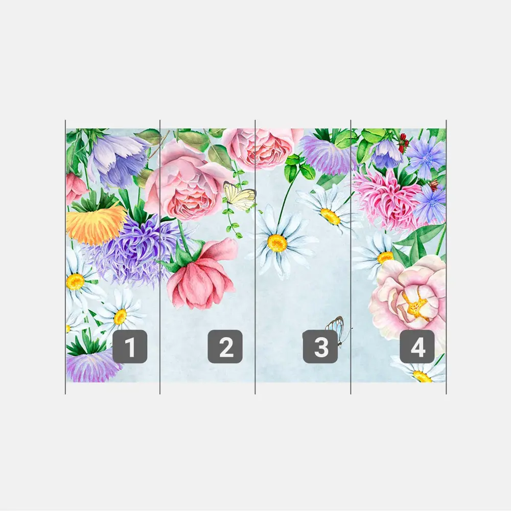 Фото 3 Фотообои флизелиновые Первое ателье 400x270 см Композиция из веселеньких цветов pw96787-4 Фото 3 Фотообои флизелиновые Первое ателье 400x270 см Композиция из веселеньких цветов pw96787-4