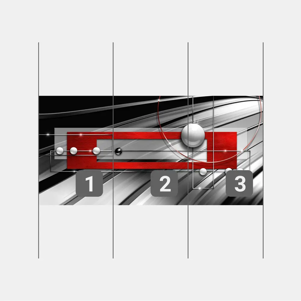 Фото 3 Фотообои флизелиновые Первое ателье 300x145 см 3D абстракция из объемных геометрических фигур pw94442-3