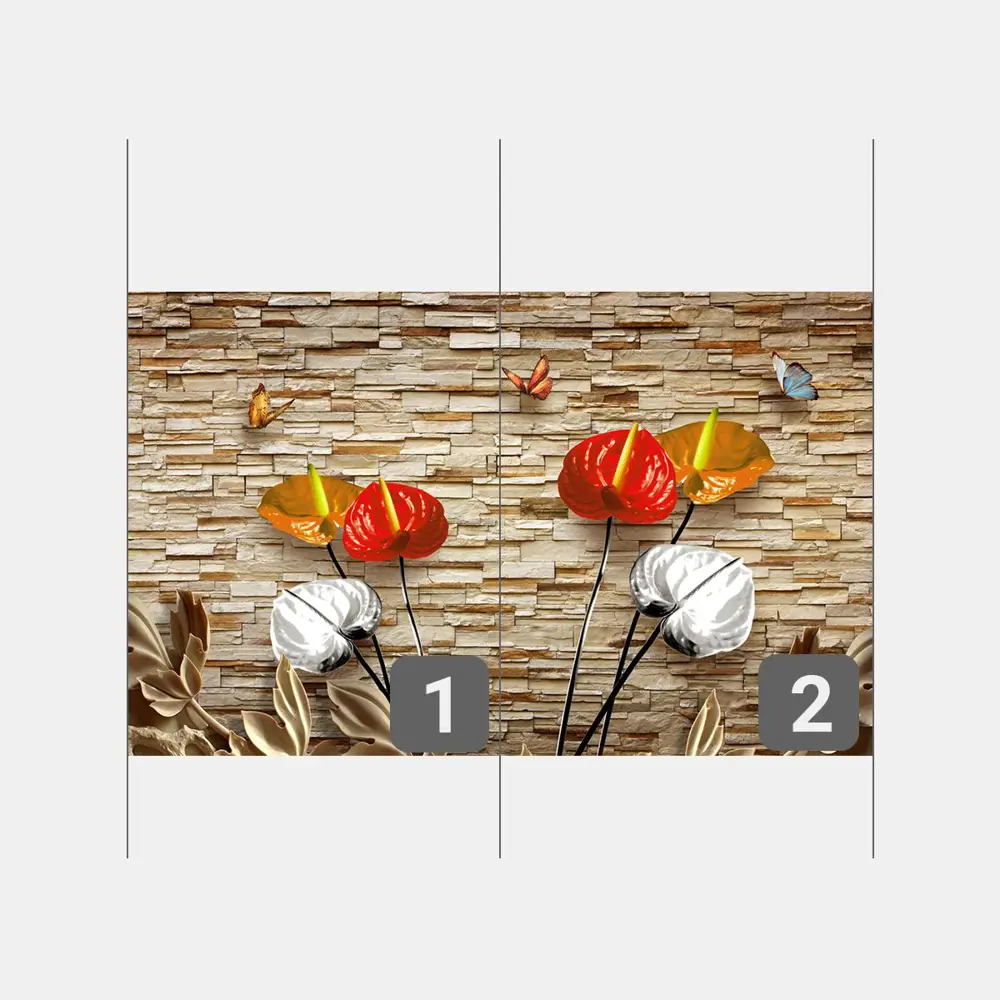 Фото 3 Фотообои флизелиновые Первое ателье 200x125 см Антуриум у каменной стены pw95900-2 Фото 3 Фотообои флизелиновые Первое ателье 200x125 см Антуриум у каменной стены pw95900-2