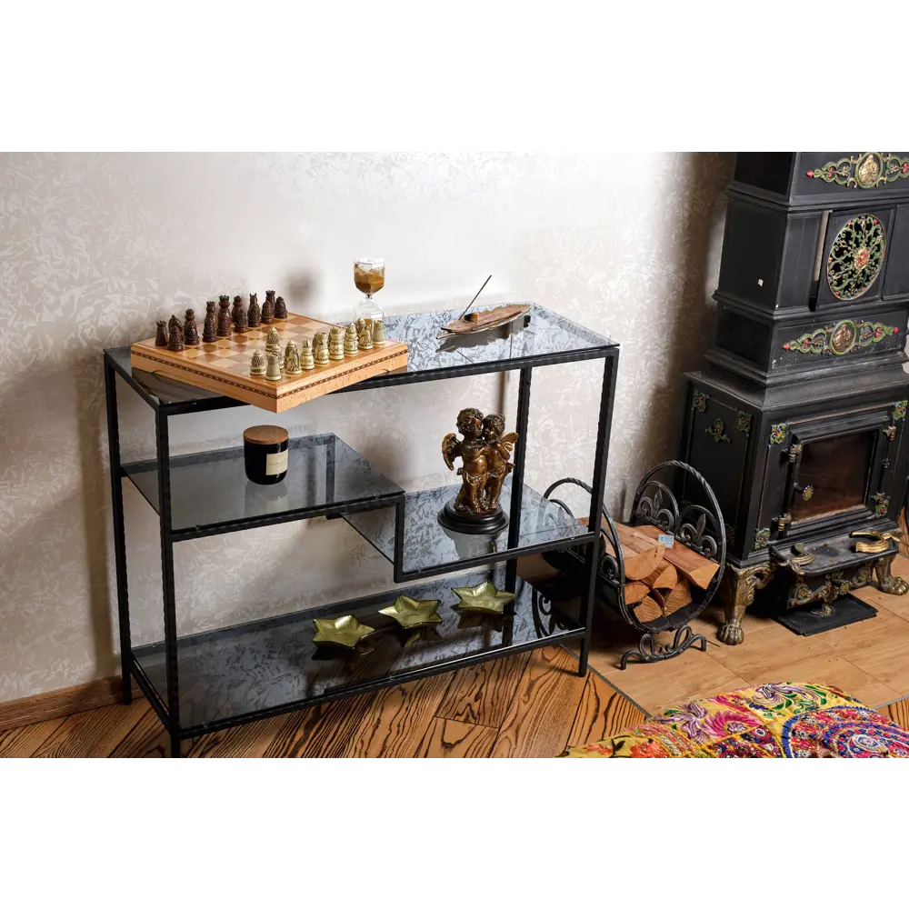 Фото 7 Консоль напольная Allconsoles 1011-CB loft 100x80x35 см сталь цвет черный Фото 7 Консоль напольная Allconsoles 1011-CB loft 100x80x35 см сталь цвет черный