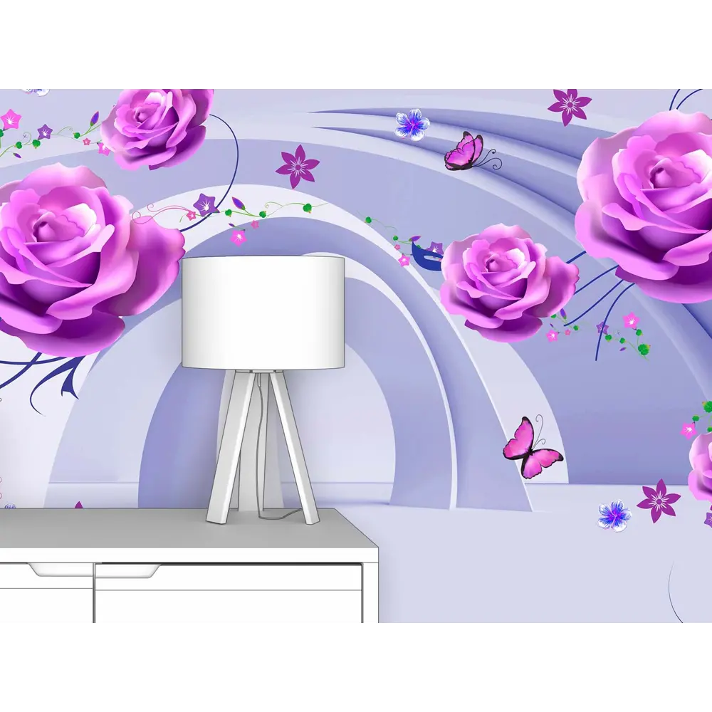 Фото 2 Фотообои флизелиновые Первое ателье 300x190 см Абстракция из арок и цветов pw95458-3