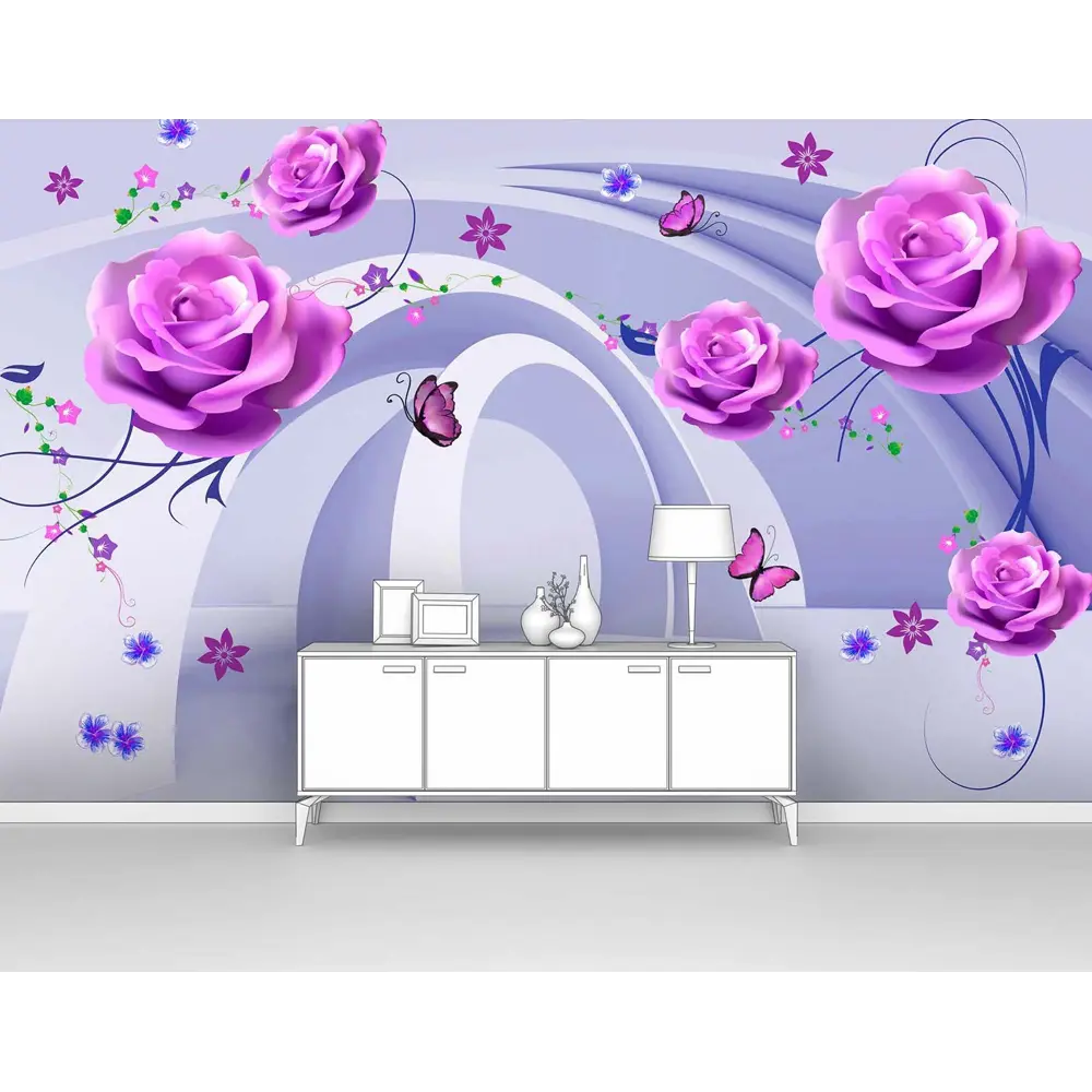 Фото Фотообои флизелиновые Первое ателье 300x190 см Абстракция из арок и цветов pw95458-3