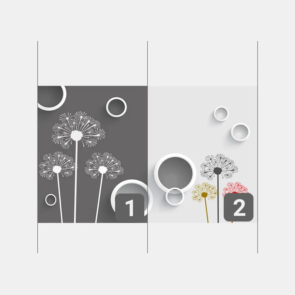 Фото 3 Фотообои флизелиновые Первое ателье 200x125 см Абстракция с одуванчиками pw95761-2