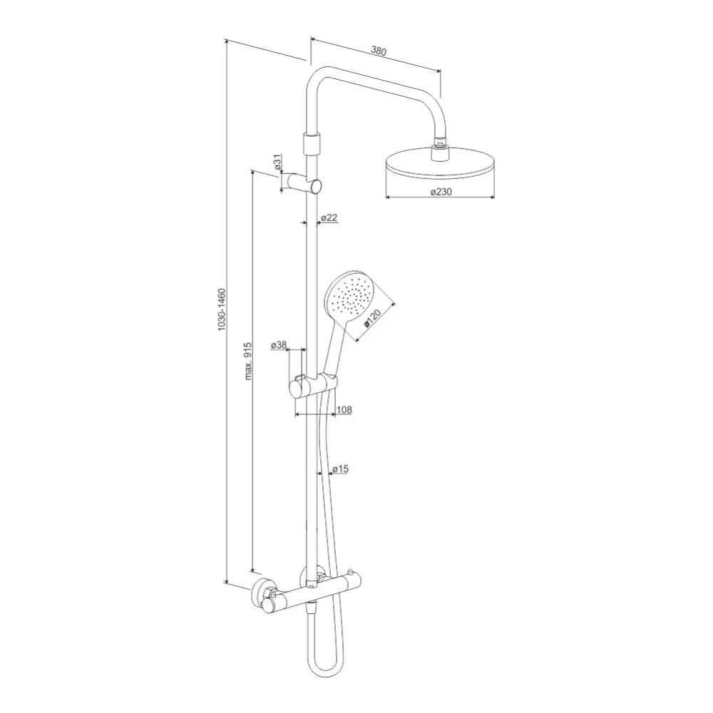 Фото 2 Душевая стойка Stworki By damixa муле hfmul80000 573497 1 режимная цвет хром