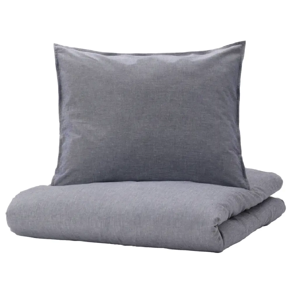 Фото Комплект постельного белья Roomiroom BL-200/200-KOPPARPLAT, двуспальный, хлопок цвет серый