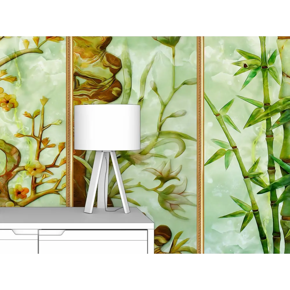 Фото 2 Фотообои флизелиновые Первое ателье 300x190 см Витраж из четырех цветочных тем pw95150-3 Фото 2 Фотообои флизелиновые Первое ателье 300x190 см Витраж из четырех цветочных тем pw95150-3