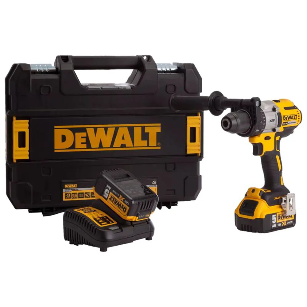 Фото 3 Дрель-шуруповерт аккумуляторная бесщёточная Dewalt DCD991P2, 18 В Li-Ion 2х5 Ач Фото 3 Дрель-шуруповерт аккумуляторная бесщёточная Dewalt DCD991P2, 18 В Li-Ion 2х5 Ач