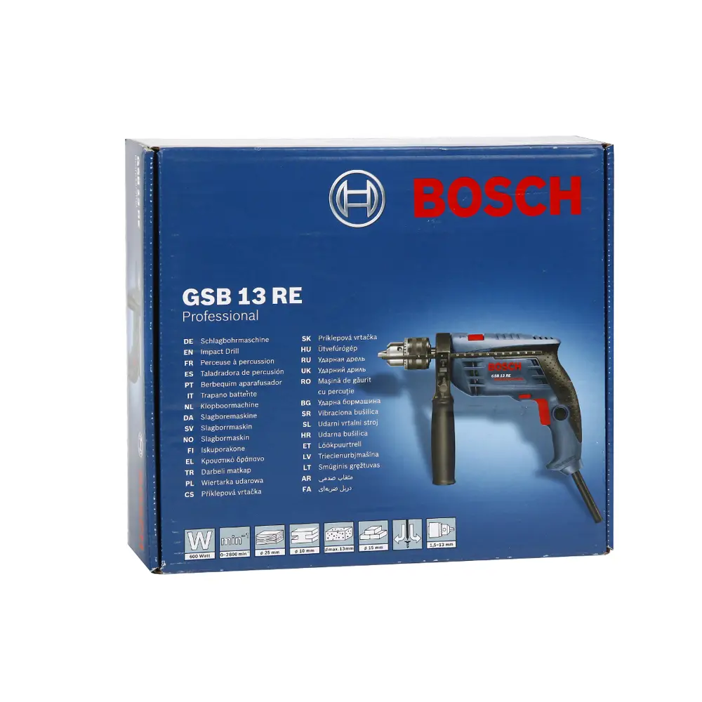 Фото 5 Дрель ударная Bosch Professional GSB 13 RE (0 601 217 102) 600Вт 13мм ЗВП 0-2800об/мин реверс Фото 5 Дрель ударная Bosch Professional GSB 13 RE (0 601 217 102) 600Вт 13мм ЗВП 0-2800об/мин реверс