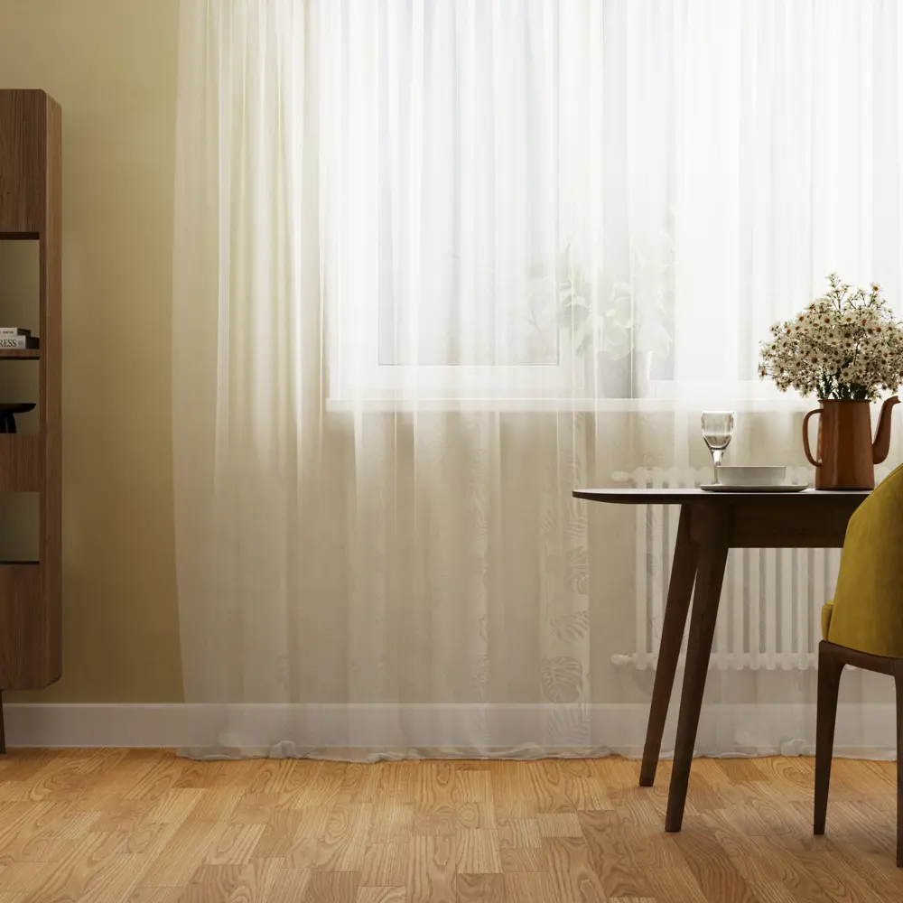 Фото Тюль на ленте Inspire Monyako 250x280 см цвет белый Фото Тюль на ленте Inspire Monyako 250x280 см цвет белый