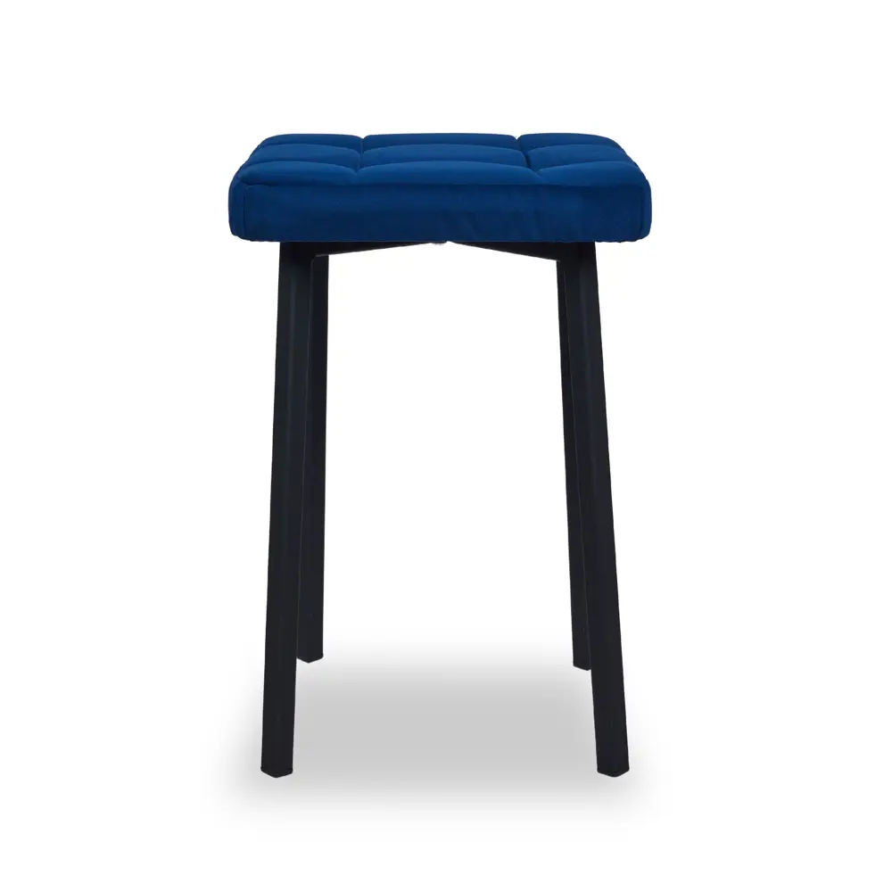 Фото Табурет Доминго 32x45x32 см велюр цвет синий Фото Табурет Доминго 32x45x32 см велюр цвет синий