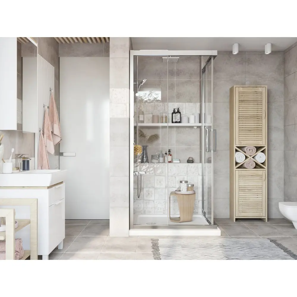 Фото 3 Душевой уголок Stworki 409167 прямой 95х95см хромированный профиль эффект стекла прозрачный Фото 3 Душевой уголок Stworki 409167 прямой 95х95см хромированный профиль эффект стекла прозрачный