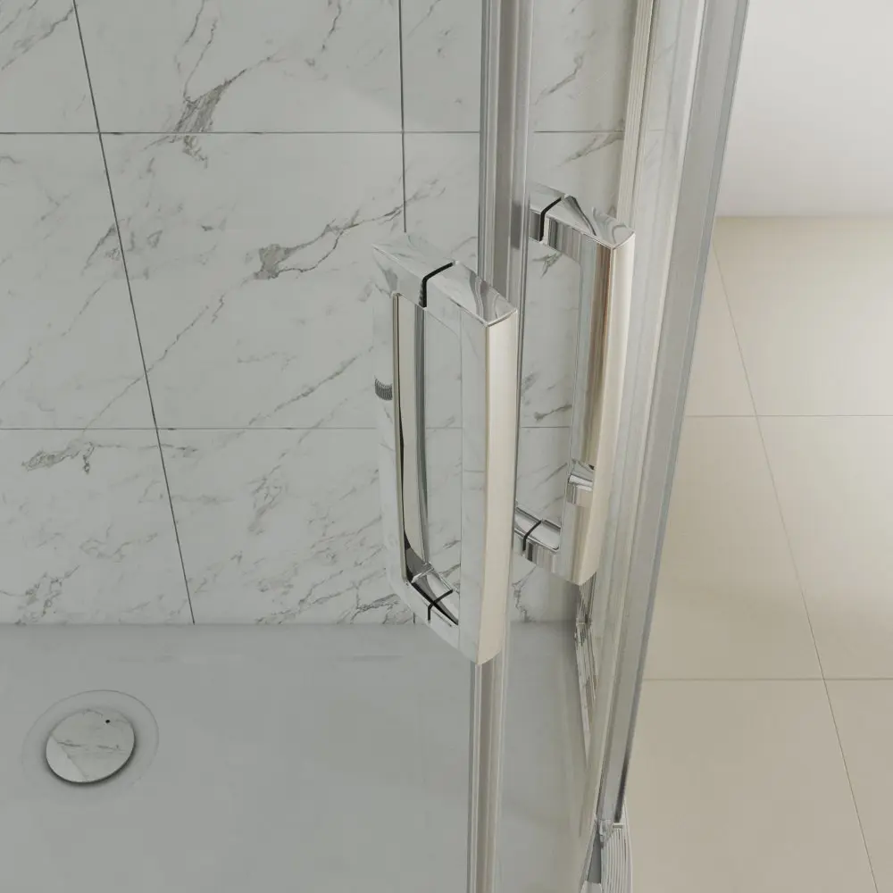 Фото 4 Душевой уголок Stworki 451432 прямой 160х90см хромированный профиль эффект стекла прозрачный