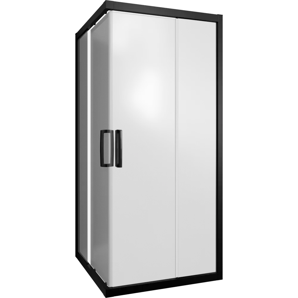 Фото 5 Душевой уголок Stworki 465029 прямой 95х95см черный профиль эффект стекла матовый Фото 5 Душевой уголок Stworki 465029 прямой 95х95см черный профиль эффект стекла матовый