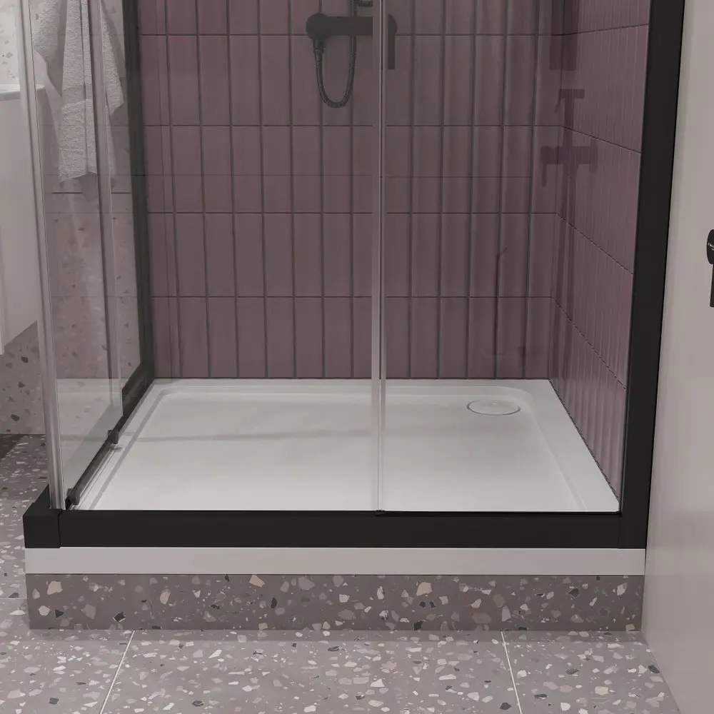 Фото 4 Душевой уголок Stworki 464900 прямой 100х100см черный профиль эффект стекла прозрачный Фото 4 Душевой уголок Stworki 464900 прямой 100х100см черный профиль эффект стекла прозрачный