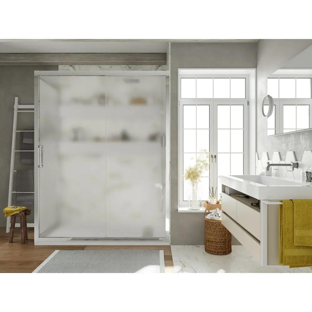 Фото 3 Душевой уголок Stworki 468030 прямой 160х90см хромированный профиль эффект стекла матовый Фото 3 Душевой уголок Stworki 468030 прямой 160х90см хромированный профиль эффект стекла матовый