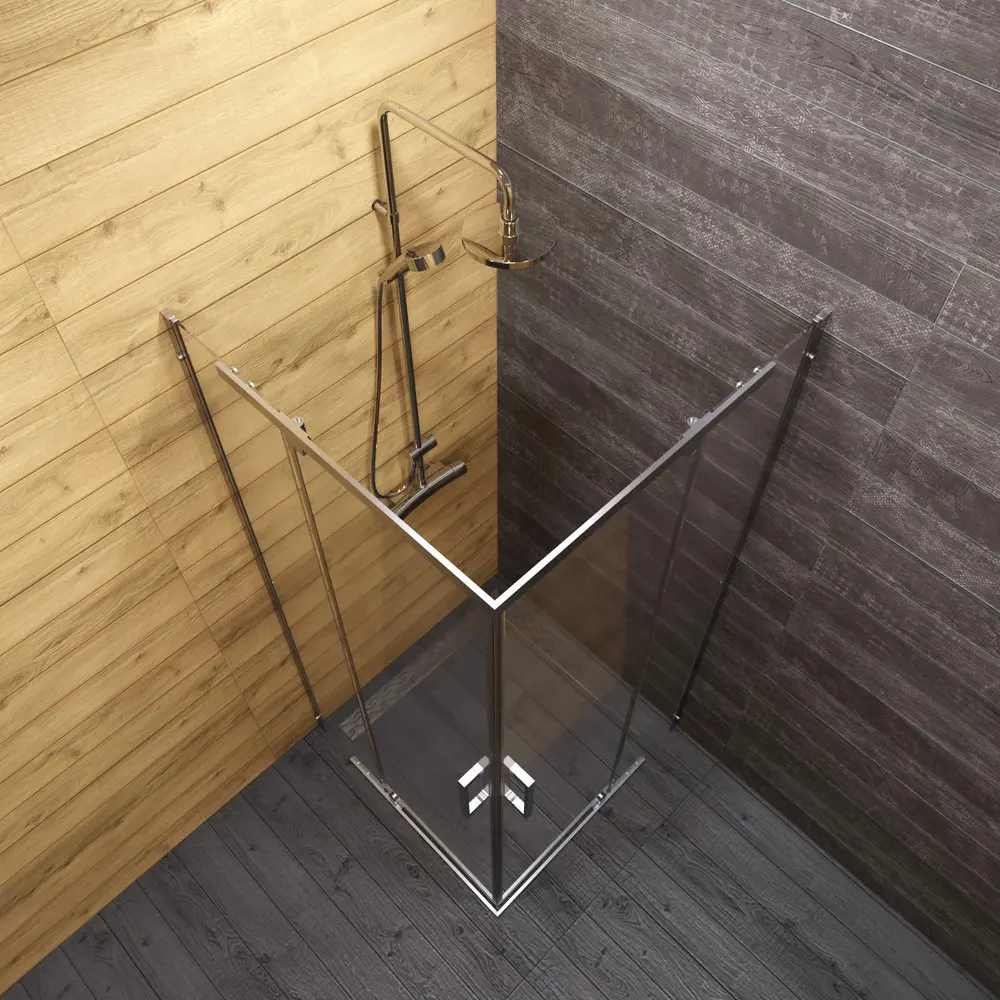 Фото 10 Душевой уголок Diwo 571084 прямой 88х88см хромированный профиль эффект стекла прозрачный Фото 10 Душевой уголок Diwo 571084 прямой 88х88см хромированный профиль эффект стекла прозрачный