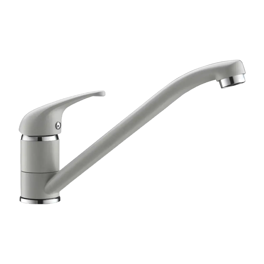 Фото 5 Смеситель для кухни однорычажный Domaci Солерно ec-3009 высота 11.95 см цвет белый/хром