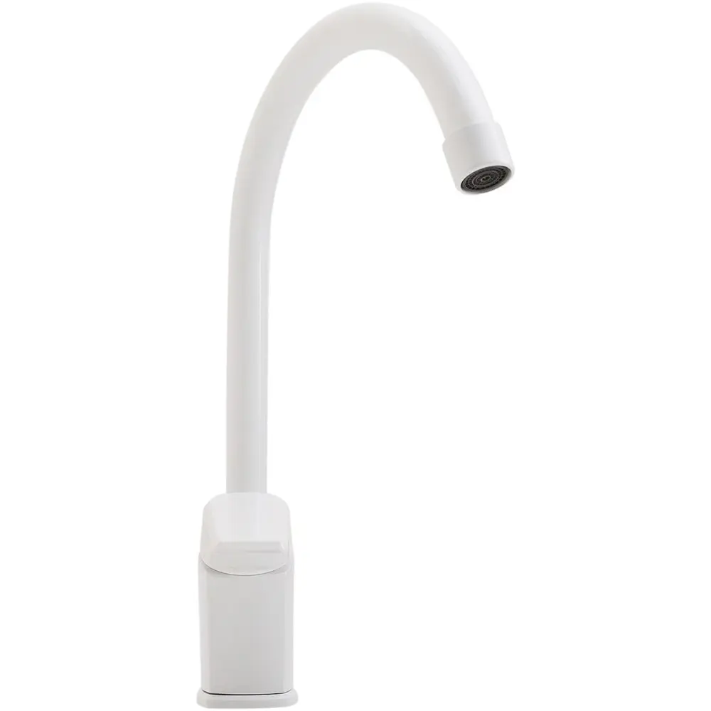 Фото 5 Смеситель для кухни однорычажный Domaci Равенна sm-01w высота 20.5 см цвет белый