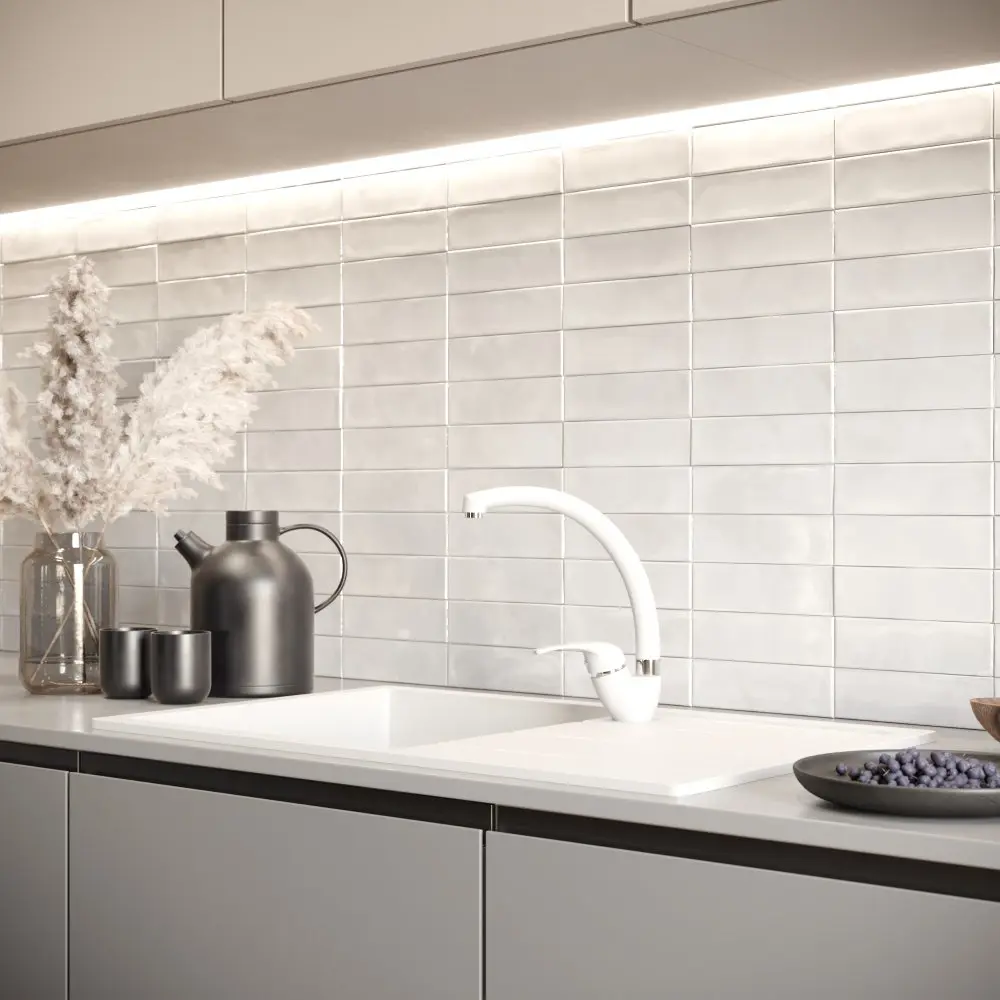 Фото 2 Смеситель для кухни однорычажный Domaci Солерно ec-3013 высота 23.5 см цвет белый