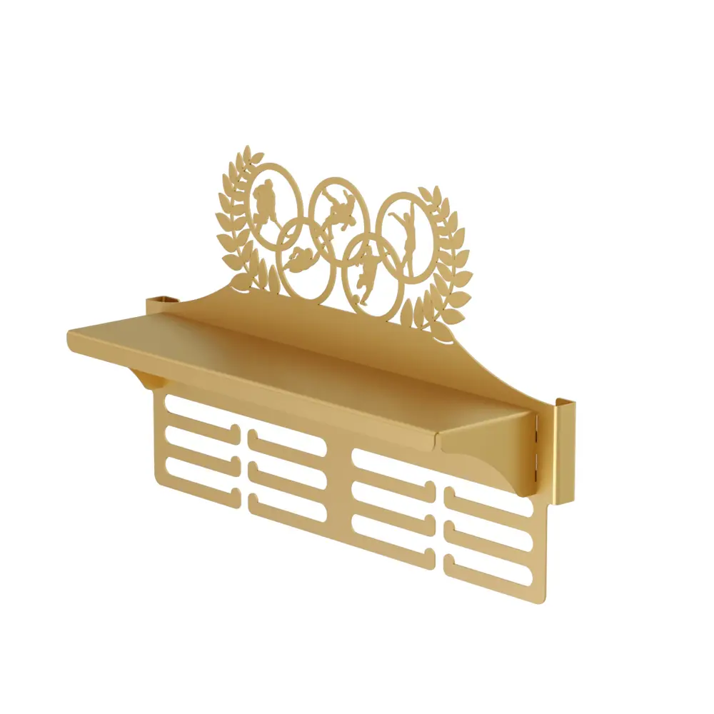 Фото 3 Настенная вешалка Tempache 45x29x11.5 см цвет золотистый