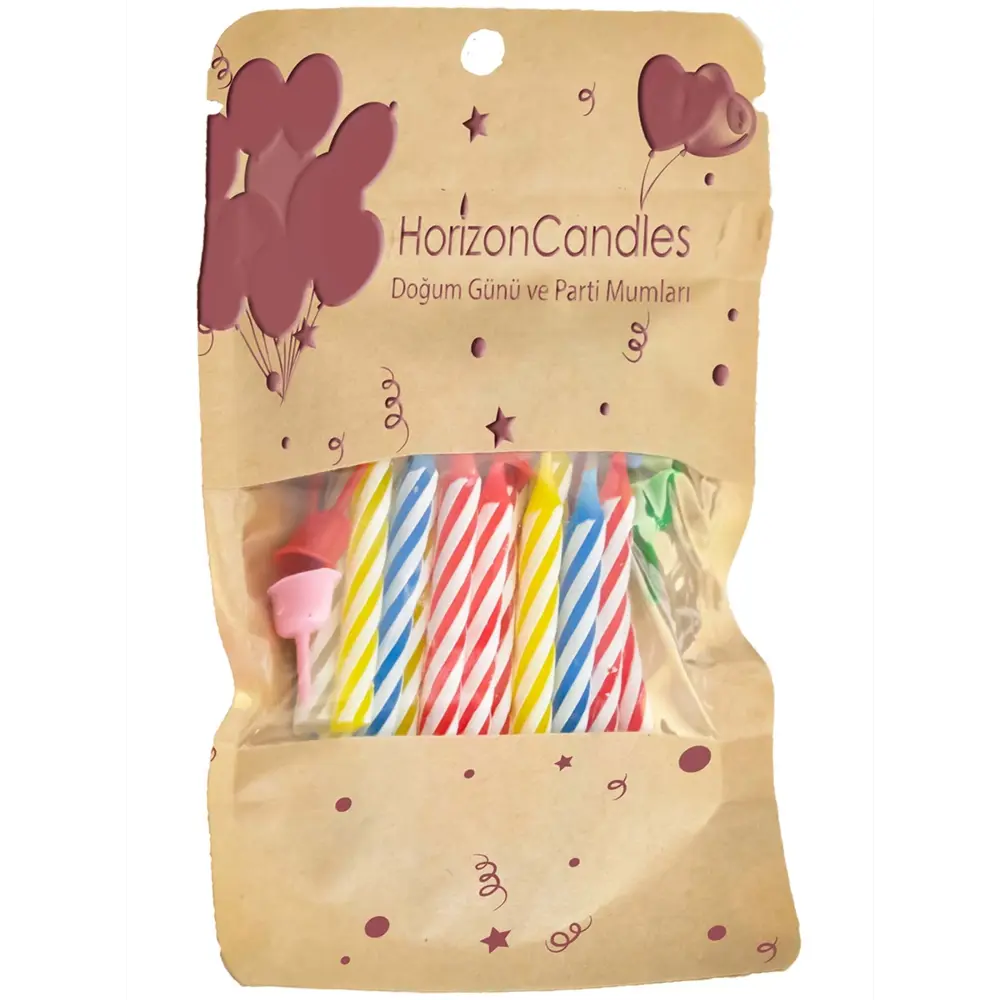 Фото Свеча Horizon Candles для торта высота 55 мм 10 шт/уп разноцветная Фото Свеча Horizon Candles для торта высота 55 мм 10 шт/уп разноцветная