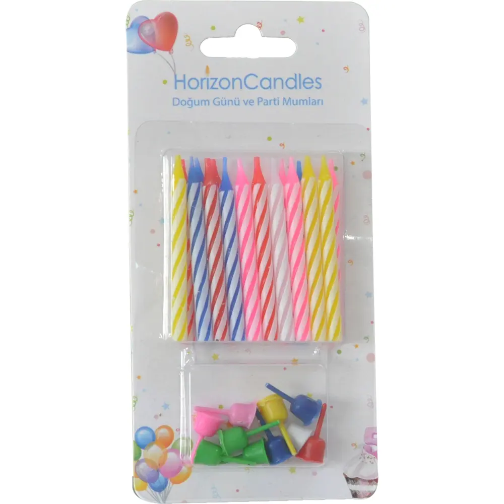 Фото Свеча Horizon Candles для торта высота 55 мм 20 шт/уп разноцветная Фото Свеча Horizon Candles для торта высота 55 мм 20 шт/уп разноцветная