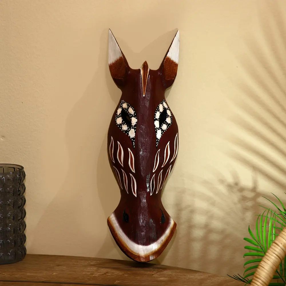 Фото Панно маска интерьерная "Зебра" плавный узор, 50 см Фото Панно маска интерьерная "Зебра" плавный узор, 50 см