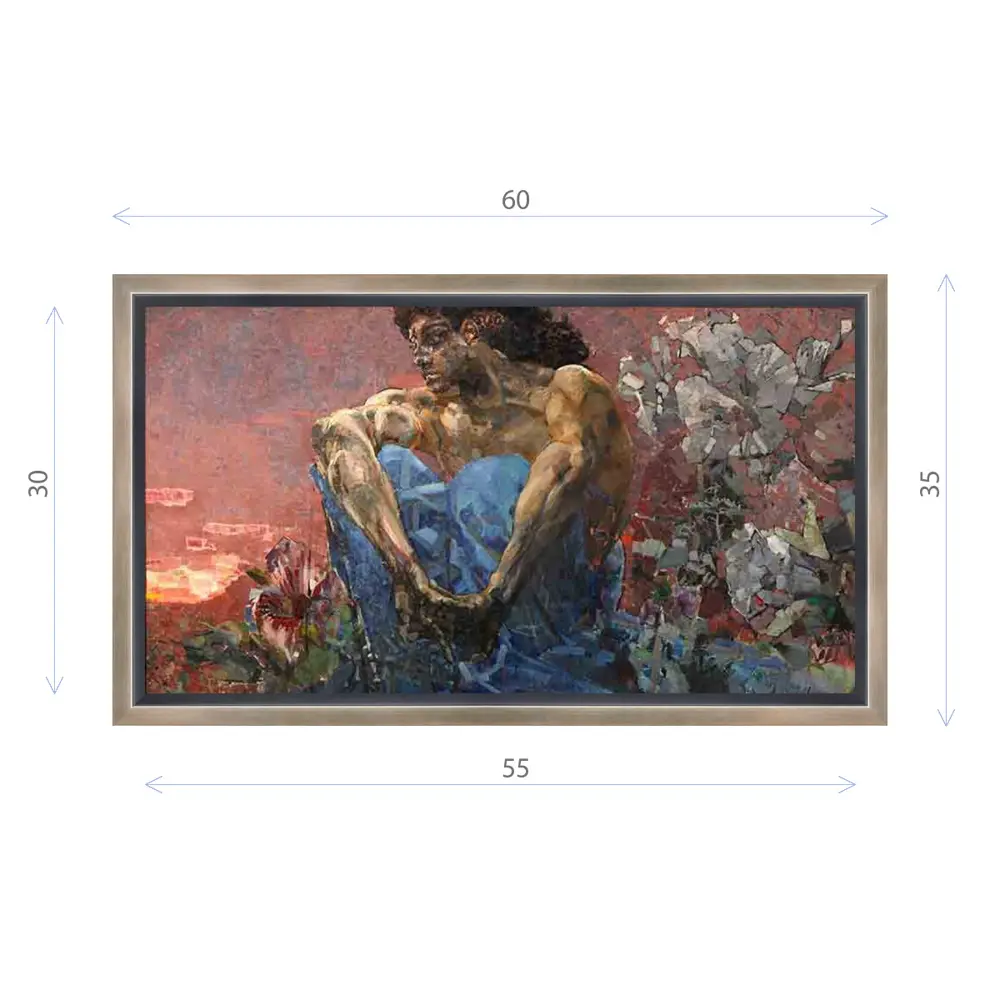 Фото Картина Михаила Врубеля Демон 1890 (Третьяковская галерея) Матовый холст в раме 35x60 см Фото Картина Михаила Врубеля Демон 1890 (Третьяковская галерея) Матовый холст в раме 35x60 см