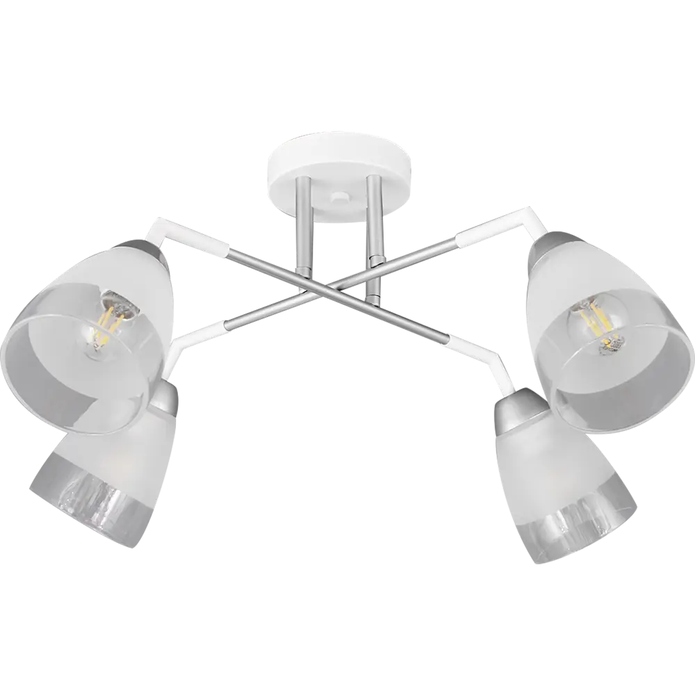 Фото Люстра потолочная Jlight Fobo 3141/4C цвет белый/серебро Фото Люстра потолочная Jlight Fobo 3141/4C цвет белый/серебро