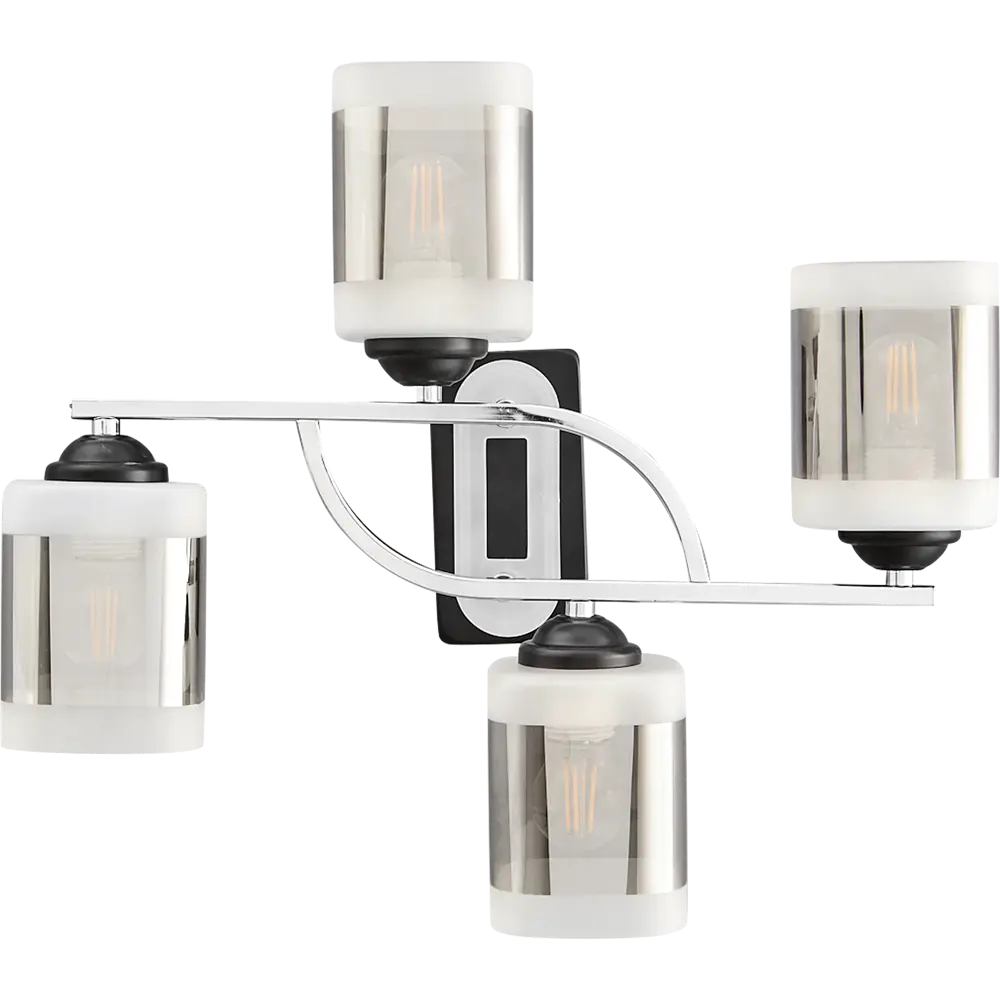 Фото 2 Люстра потолочная Jlight Kira 3122/4C, 4 лампы, 12 м², цвет серый/черный