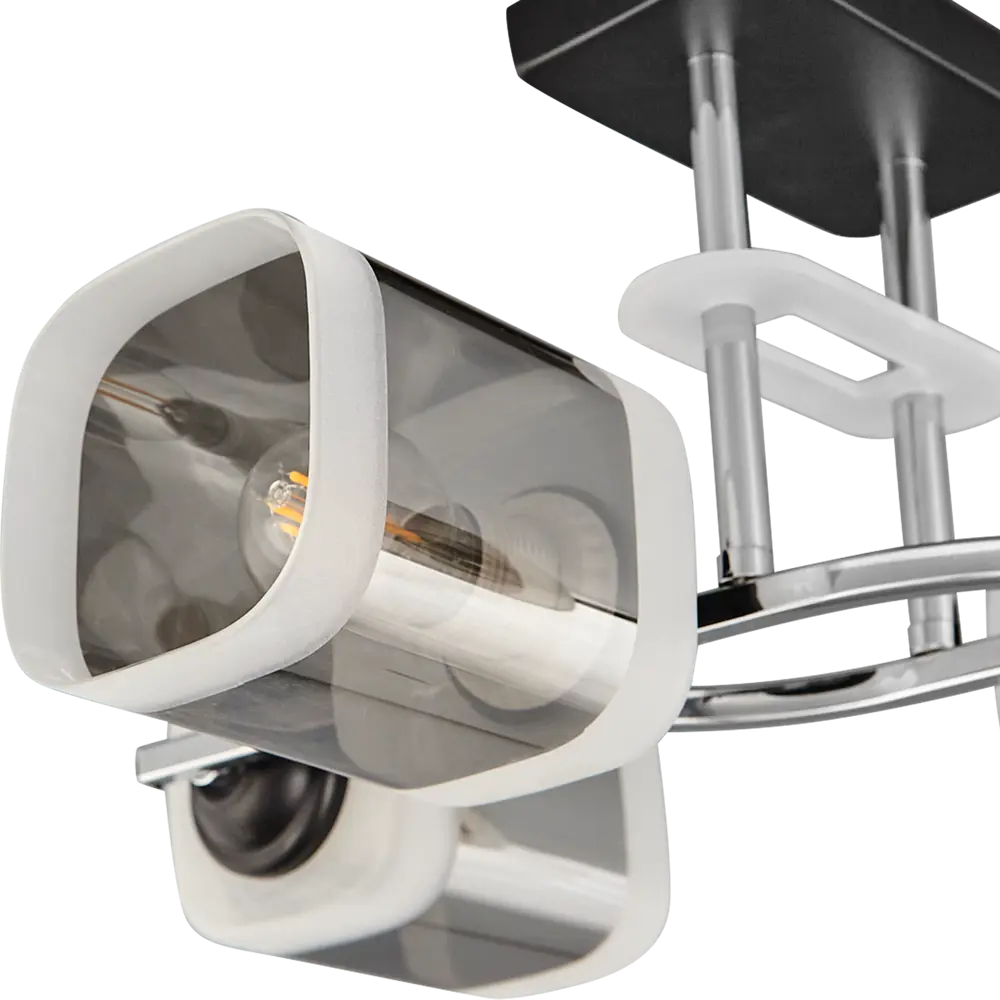 Фото 6 Люстра потолочная Jlight Kira 3122/4C, 4 лампы, 12 м², цвет серый/черный