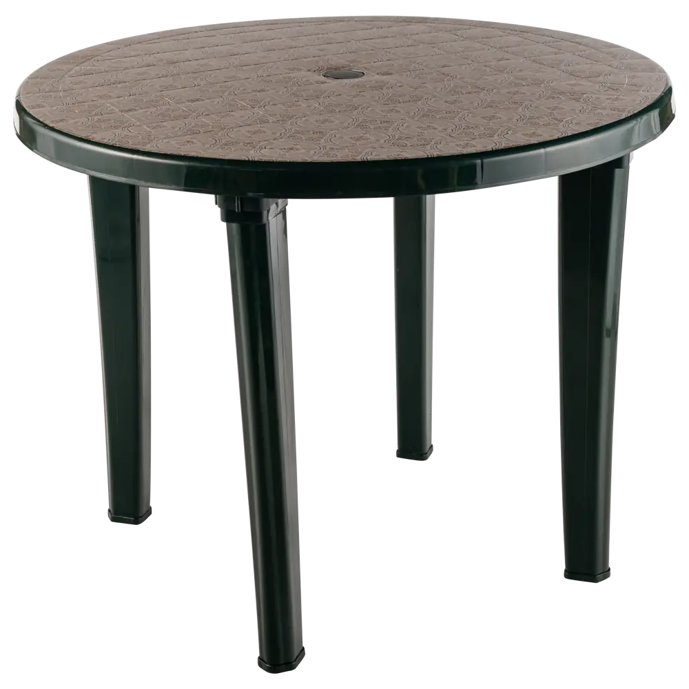 Фото Стол садовый складной Элластик-пласт ЭП 012614 95 см х 95 см х 74 см пластик зеленый