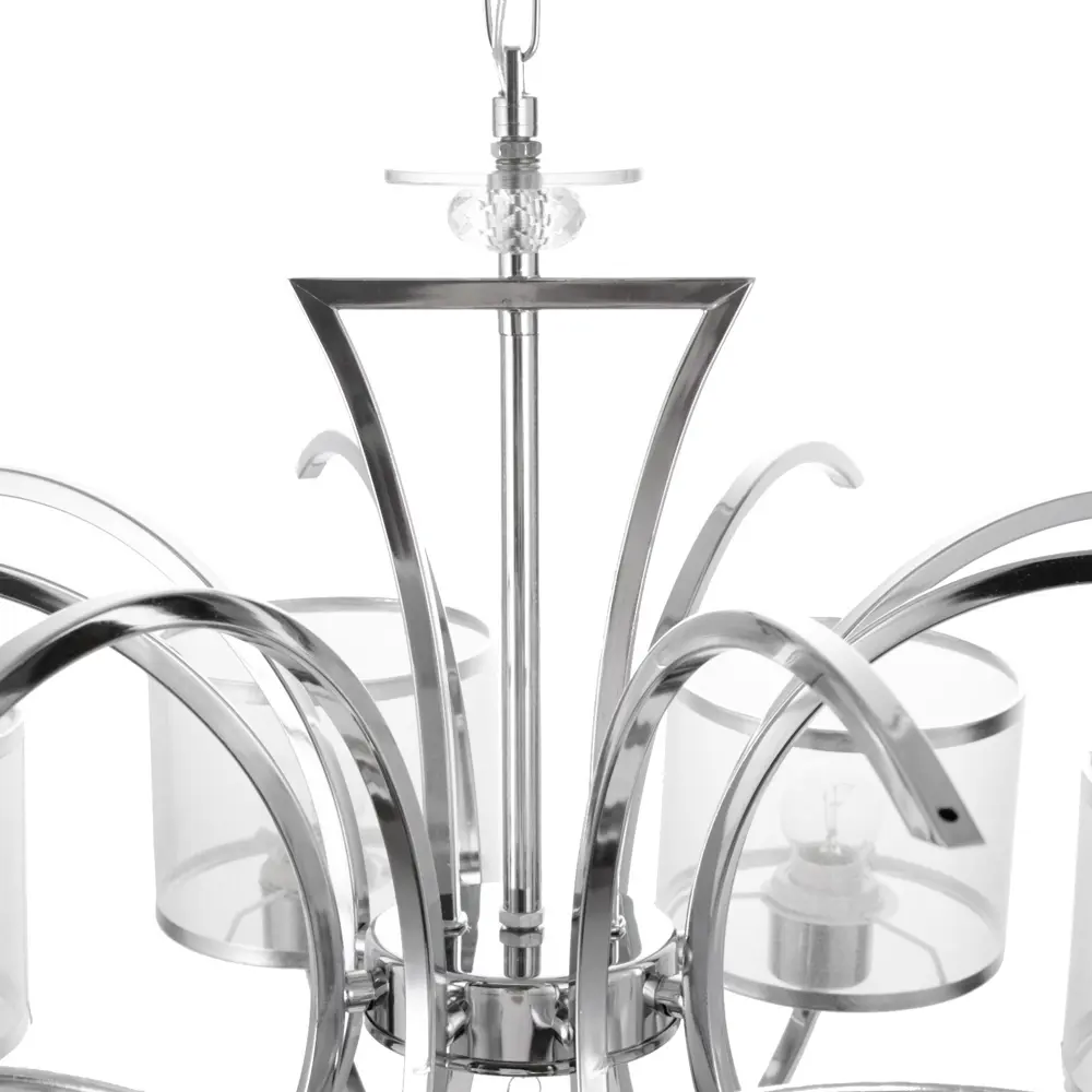 Фото 6 Люстра потолочная BAYERLUX GZV-0035 4901111 8 ламп 16 м² цвет хром Фото 6 Люстра потолочная BAYERLUX GZV-0035 4901111 8 ламп 16 м² цвет хром