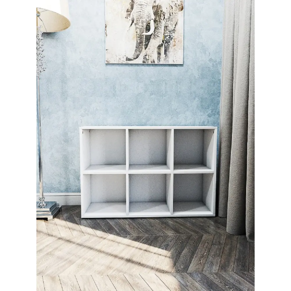 Фото 4 Стеллаж с секциями Wood&stone 99.4x66.8x33.2 см ЛДСП цвет белый нагрузка на полку до 4 кг Фото 4 Стеллаж с секциями Wood&stone 99.4x66.8x33.2 см ЛДСП цвет белый нагрузка на полку до 4 кг