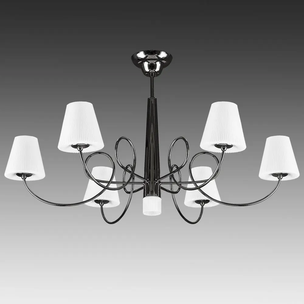 Фото Люстра подвесная LIGHTSTAR Vortico 814077 7 ламп 14 м² цвет черный Фото Люстра подвесная LIGHTSTAR Vortico 814077 7 ламп 14 м² цвет черный