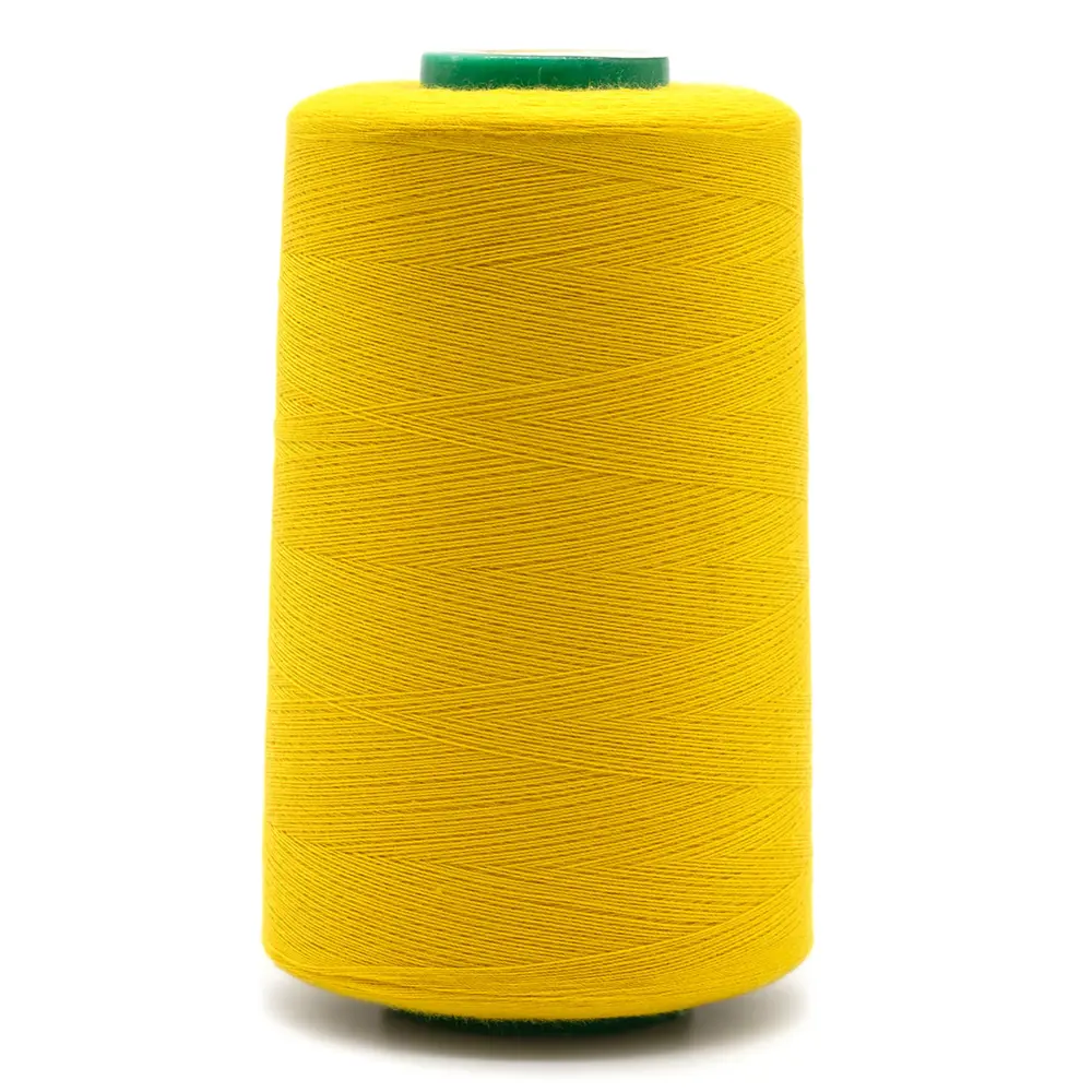 Фото Нитки промышленные Bestex 40/2 универсальные 5000 ярд 209 т.желтый цвет Фото Нитки промышленные Bestex 40/2 универсальные 5000 ярд 209 т.желтый цвет