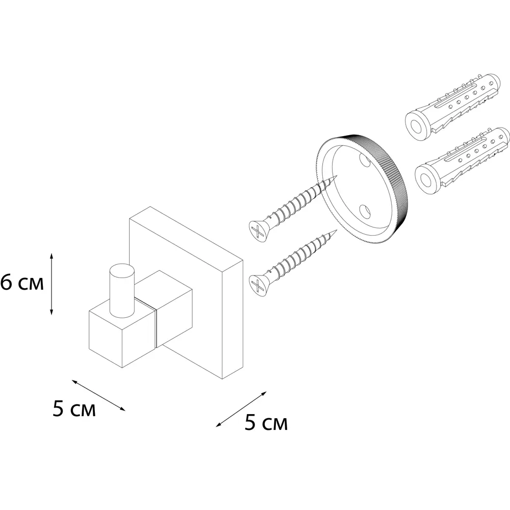 Фото 3 Крючок для ванной Fixsen Metra FX-11105 Фото 3 Крючок для ванной Fixsen Metra FX-11105