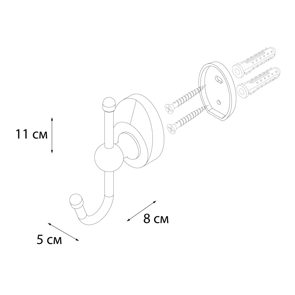 Фото 3 Крючок для ванной Fixsen Europa FX-21805A