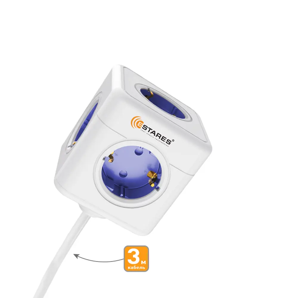 Фото Разветвитель -удлинитель Estares УУ000003912 5 розеток 3 м