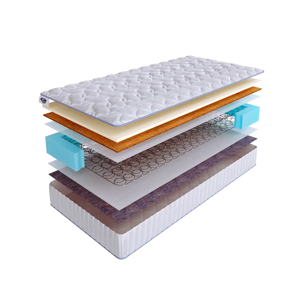 Фото Матрас SkySleep ONE WAY 5 BS 145x230 см зависимый пружинный блок, полутораспальный, ортопедический, кокосовый Фото Матрас SkySleep ONE WAY 5 BS 145x230 см зависимый пружинный блок, полутораспальный, ортопедический, кокосовый