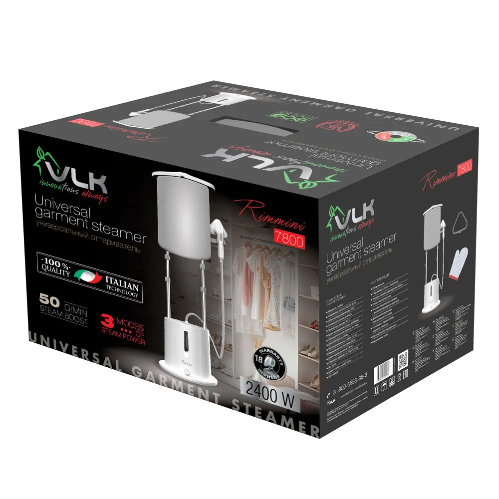 Фото 17 Отпариватель Vlk Rimmini 7800 2400 Вт 1.70 л цвет белый Фото 17 Отпариватель Vlk Rimmini 7800 2400 Вт 1.70 л цвет белый