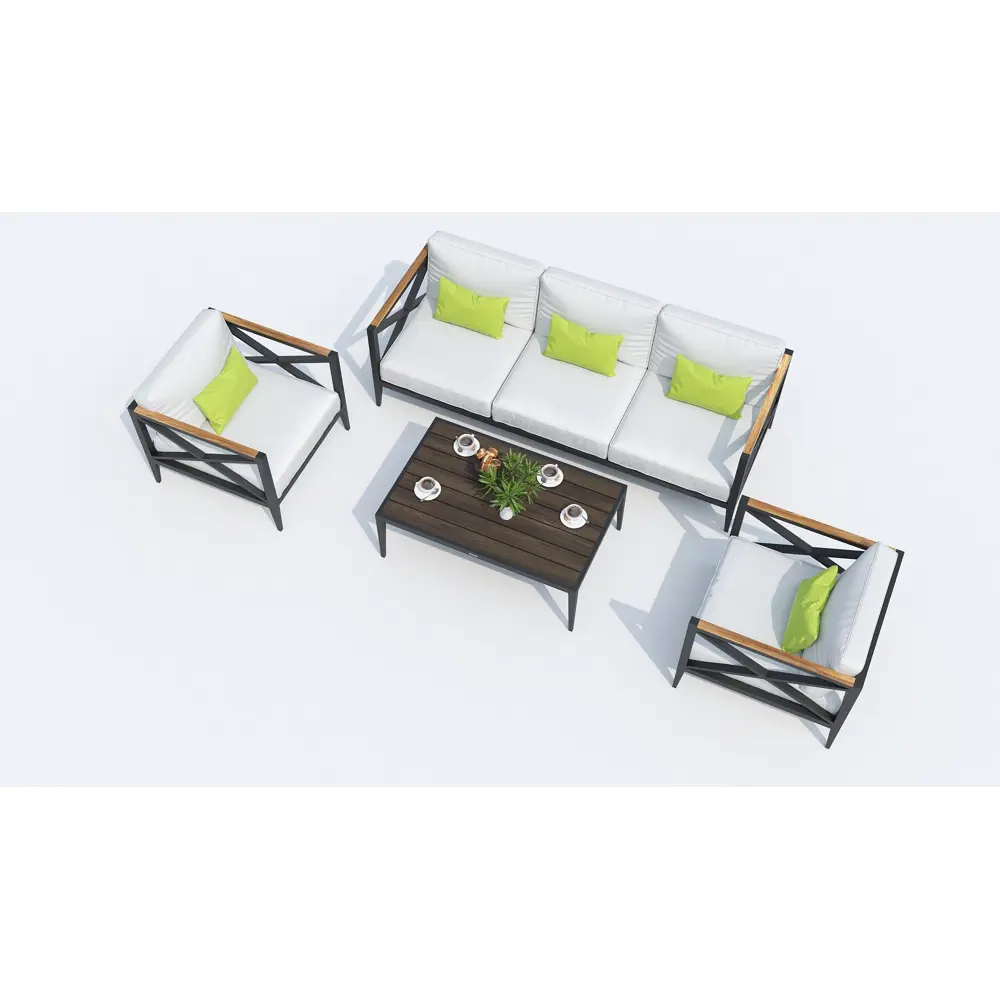Фото 6 Садовая мебель для отдыха Ideal patio Outdoor style VERITA алюМиний бежевый:стол, диван, 2 кресла Фото 6 Садовая мебель для отдыха Ideal patio Outdoor style VERITA алюМиний бежевый:стол, диван, 2 кресла