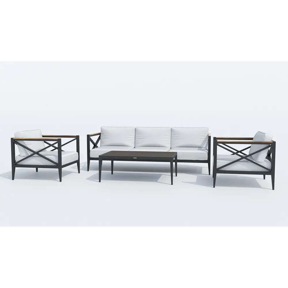 Фото 8 Садовая мебель для отдыха Ideal patio Outdoor style VERITA алюМиний бежевый:стол, диван, 2 кресла Фото 8 Садовая мебель для отдыха Ideal patio Outdoor style VERITA алюМиний бежевый:стол, диван, 2 кресла