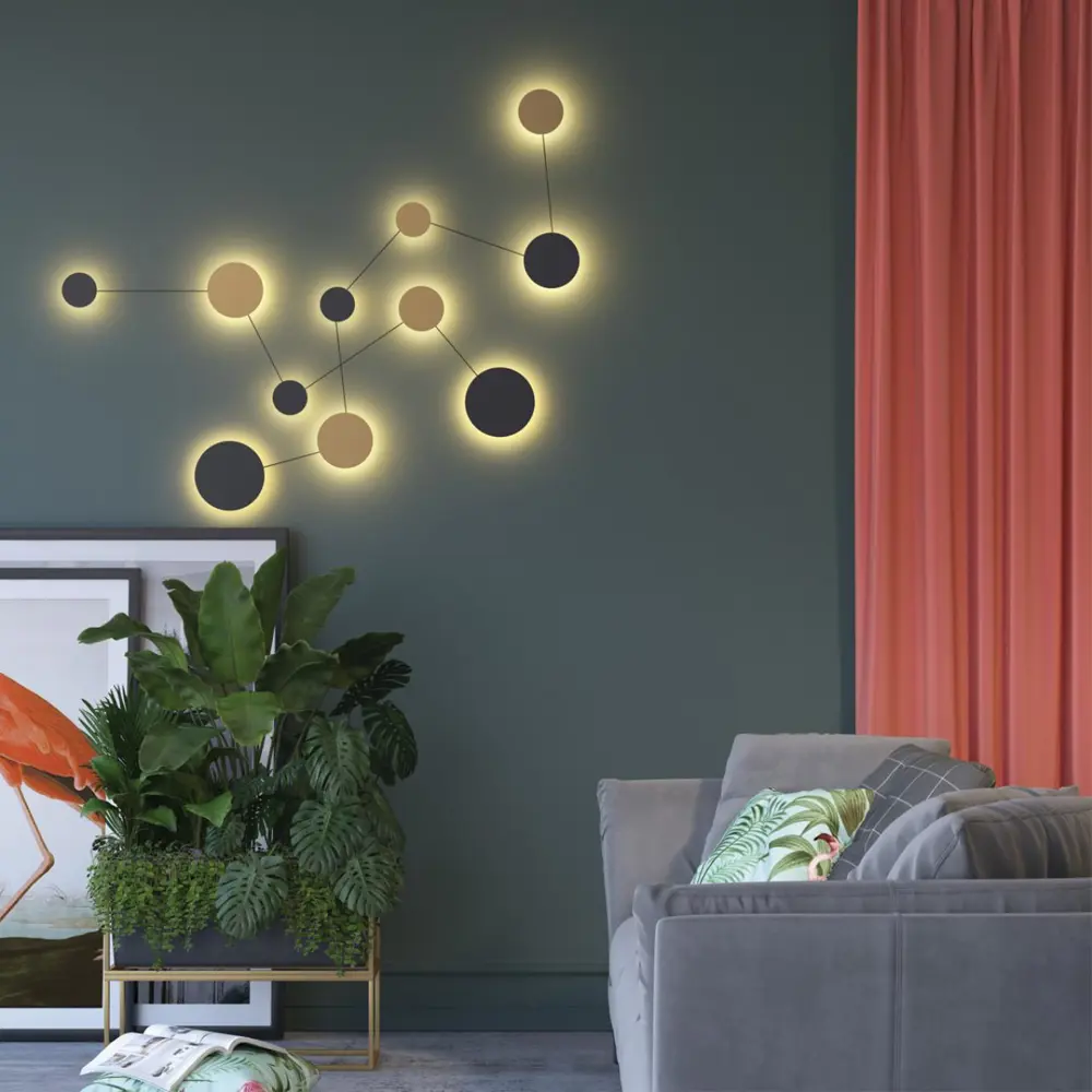Фото 3 Настенный светильник светодиодный ODEON LIGHT 4211_38WL GALAXY нейтральный белый свет цвет золото Фото 3 Настенный светильник светодиодный ODEON LIGHT 4211_38WL GALAXY нейтральный белый свет цвет золото