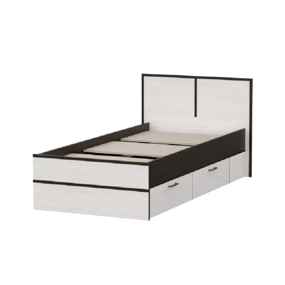 Фото Кровать Мебельная интеграция Карелия 105x86x204 см цвет венге/ясень Фото Кровать Мебельная интеграция Карелия 105x86x204 см цвет венге/ясень