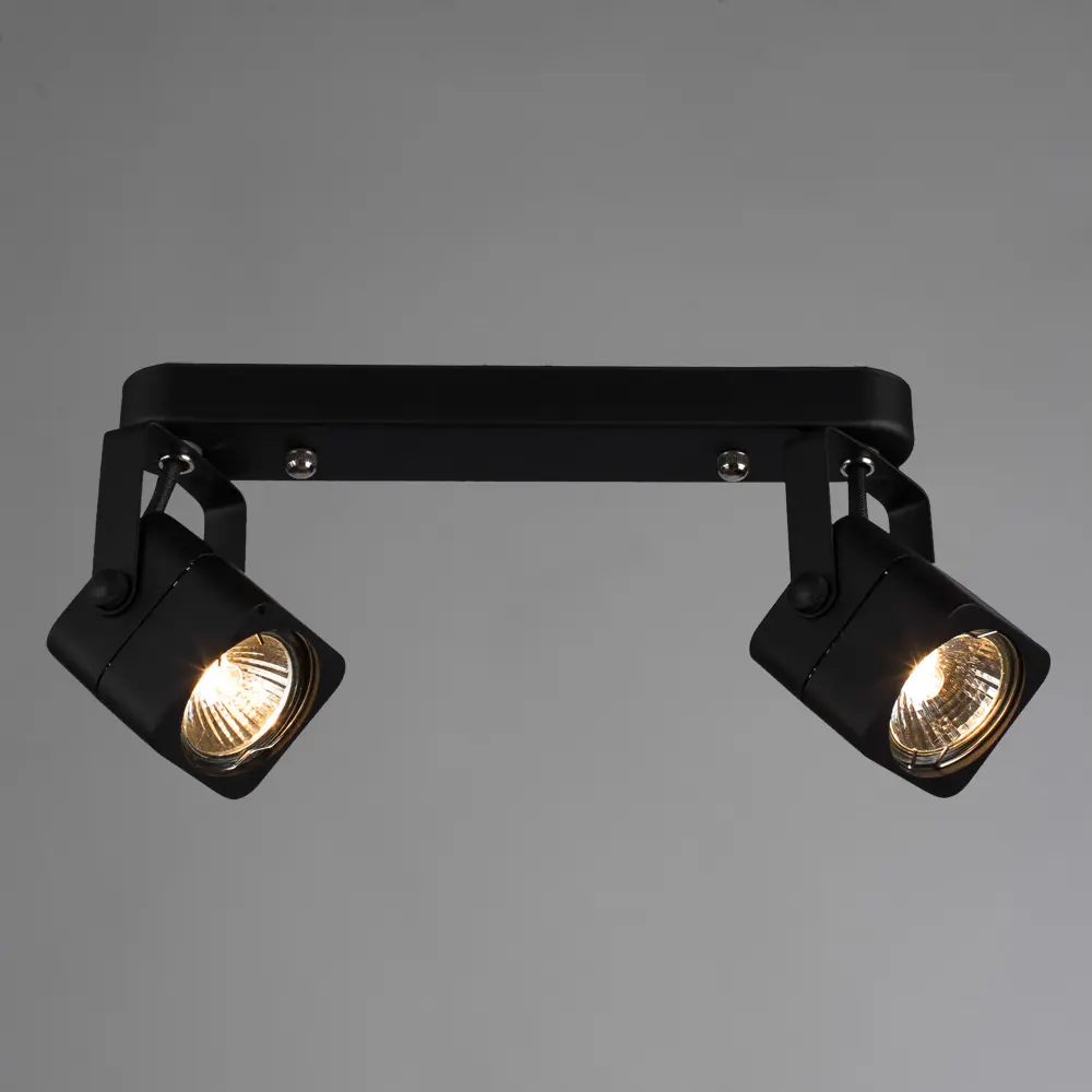 Фото 2 Спот поворотный ARTE LAMP A1314PL-2BK Lente Black 2 лампы 3 м² цвет черный Фото 2 Спот поворотный ARTE LAMP A1314PL-2BK Lente Black 2 лампы 3 м² цвет черный