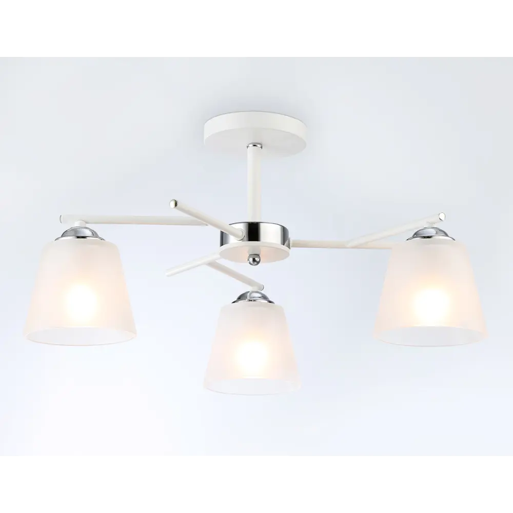 Фото 2 Светильник подвесной AMBRELLA LIGHT TR303202 3 лампы 14 м² цвет хром/белый Фото 2 Светильник подвесной AMBRELLA LIGHT TR303202 3 лампы 14 м² цвет хром/белый